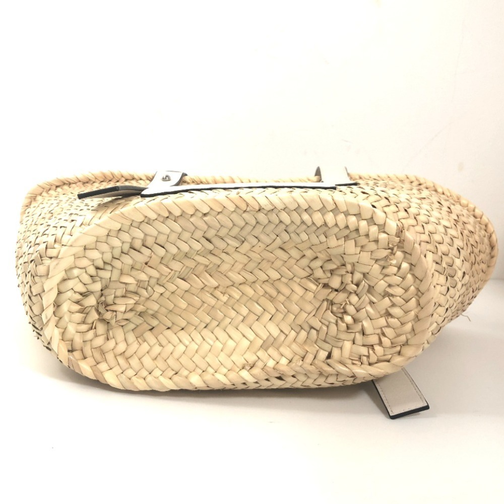 Loewe Shoulder Bag Basket Medium Anagram A223S92X01 Calfskin Palm Leaf White ... - Picture 5 of 12